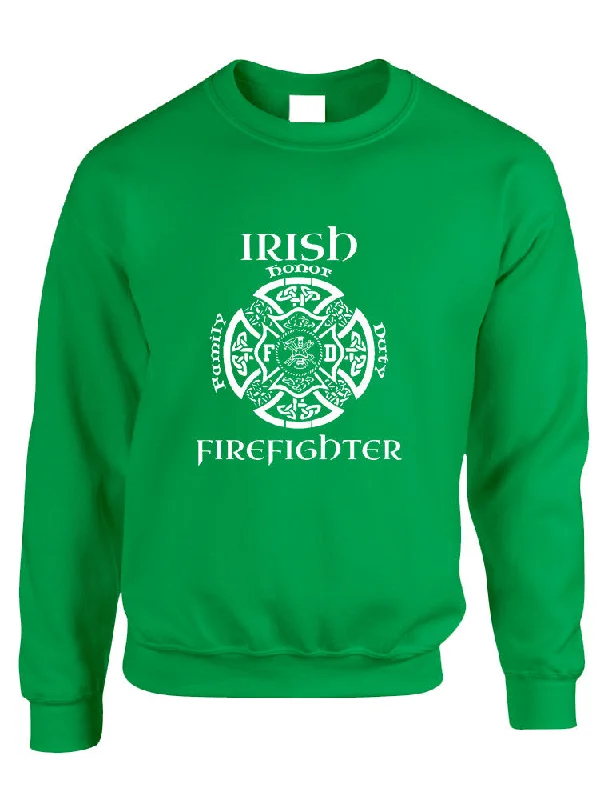 Adult Sweatshirt Irish Firefighter St Patrick's Top Irish Party Cotton Hoodie Fleece Lining Warmth Adult Sweatshirt Irish Firefighter St Patrick's Top Irish Party Cotton Hoodie Fleece Lining Warmth
