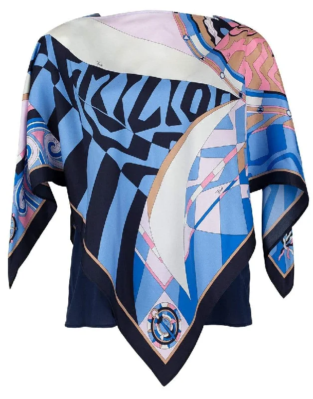 Long Sleeve and Camisole Print Blouse Stretchy Fitted Blouse