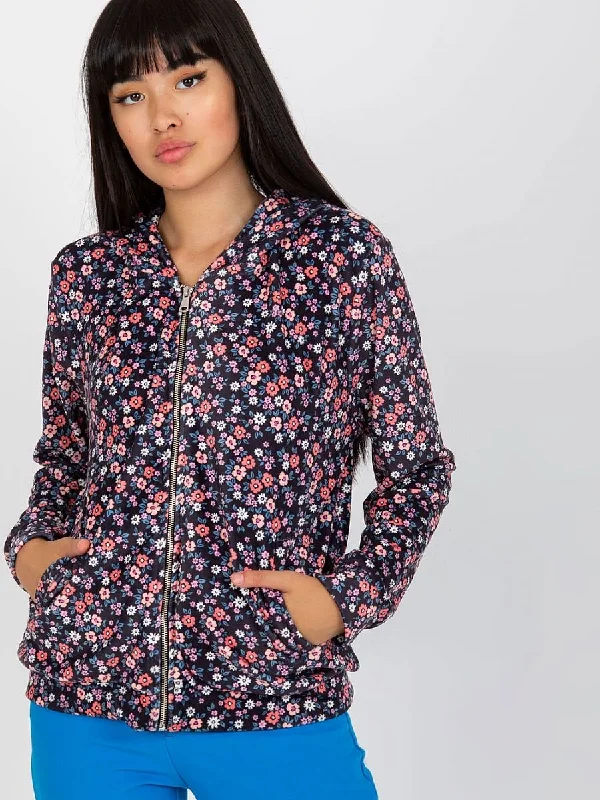 Sweatshirt Rue Paris Hoodie with Front Slit Layering Stylish
