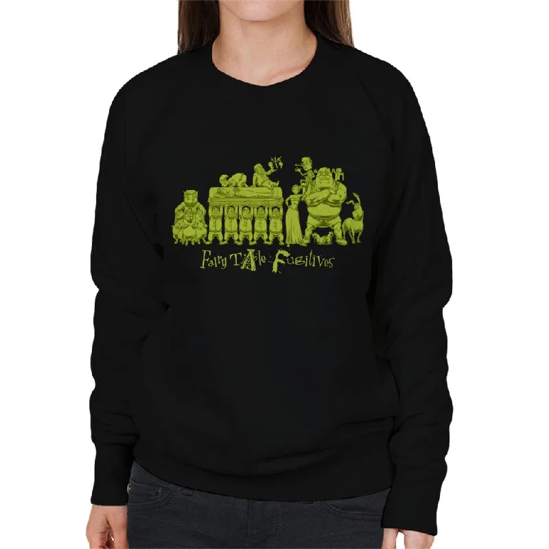 Shrek Fairy Tale Fugitives Women's Sweatshirt Hoodie with Turtle Neck Cozy Winter