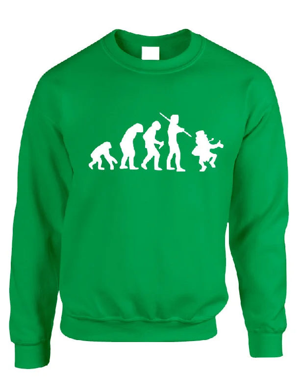 Adult Sweatshirt Irish Evolution Leprechaun St Patrick's Top Hoodie with Cuffed Sleeves Snug Secure Adult Sweatshirt Irish Evolution Leprechaun St Patrick's Top Hoodie with Cuffed Sleeves Snug Secure