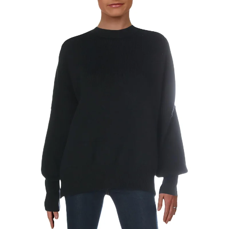 Easy Street Womens Ribbed Knit Dolman Sleeve Tunic Sweater Boxy Sweater Fitted Sweater A-Line