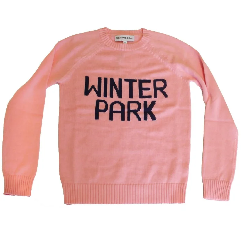 Women's Winter Park Sweater In Pink Elasticated Padded Insulated