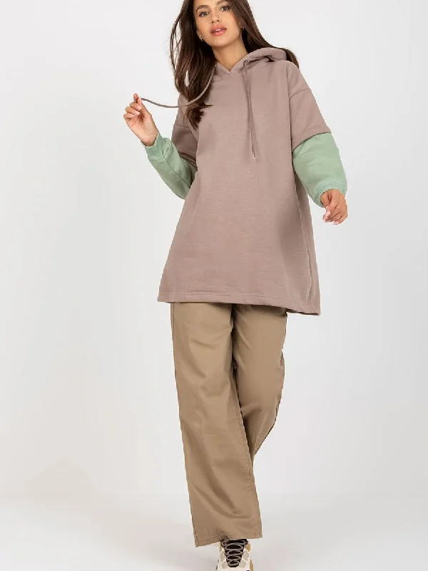 Sweatshirt Rue Paris Hoodie with Stripes Bold Sporty