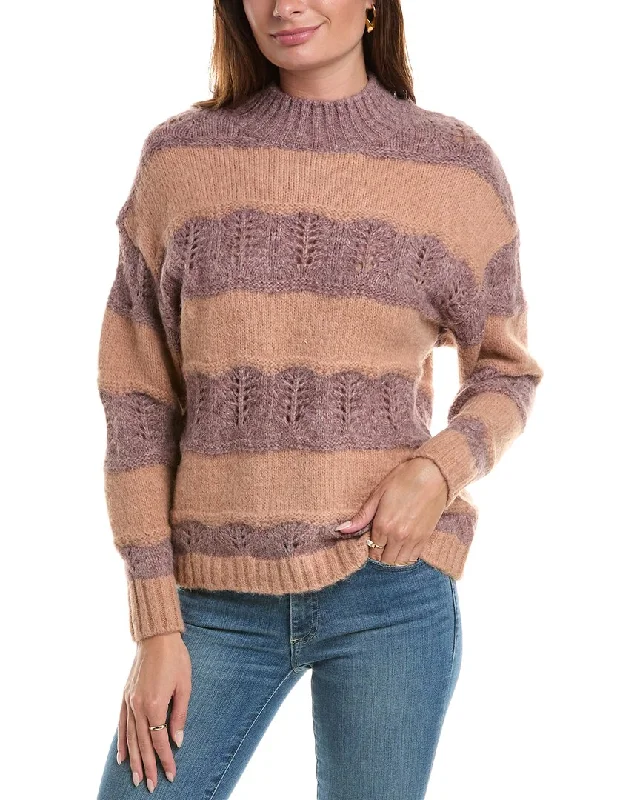 Heartloom Alice Sweater Cable Knit Ribbed Knit Lace Knit