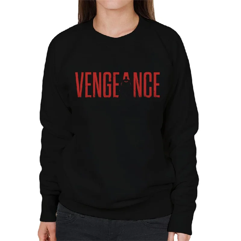The Batman Silhouette Of Vengeance Women's Sweatshirt Hoodie with Ribbed Hem Stretchable Secure