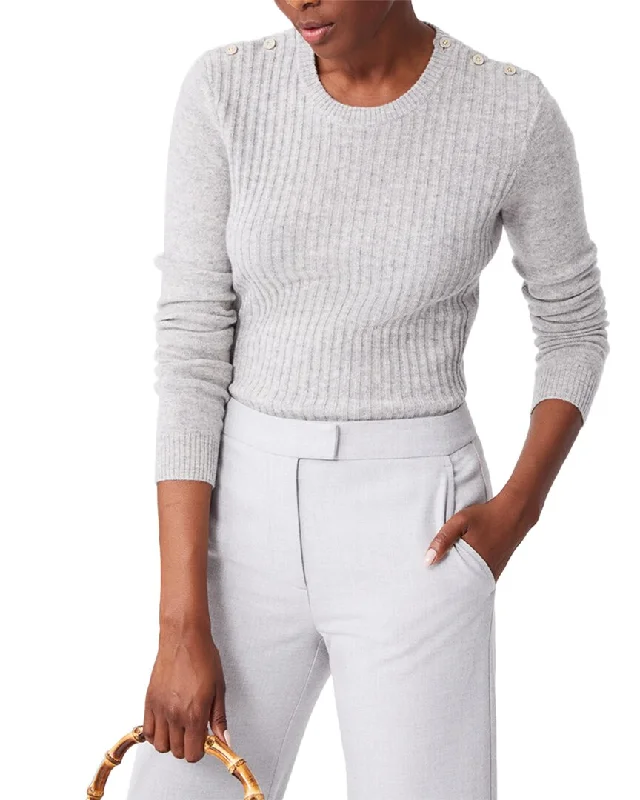 J.McLaughlin Seaspray Cashmere Sweater Spandex Rayon Corduroy
