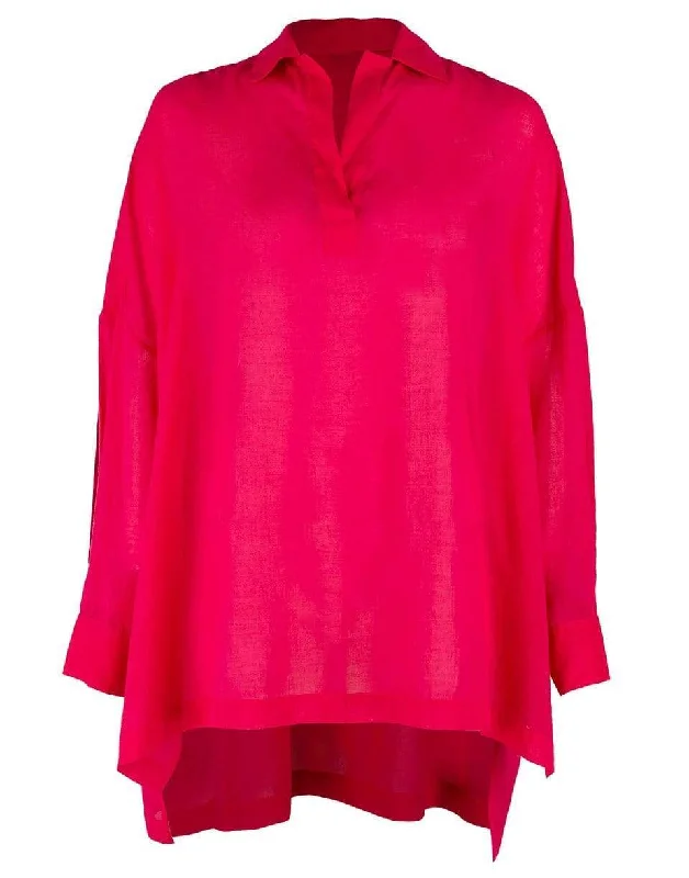 Bougainvillia Over Blouse Silky Draped Blouse