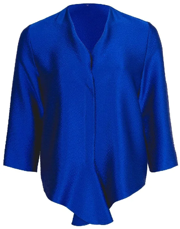 3/4 Length Sleeve Fling Blouse Stretchy Fitted Blouse