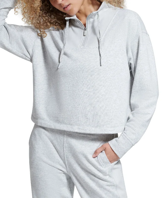 Bass Outdoor Womens Batona French Terry Half Zip Sweatshirt Hoodie with Hem Detail Decorative Unique Bass Outdoor Womens Batona French Terry Half Zip Sweatshirt Hoodie with Hem Detail Decorative Unique