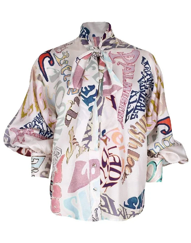 Ladybettle Word Blouse Modern Oversized Blouse
