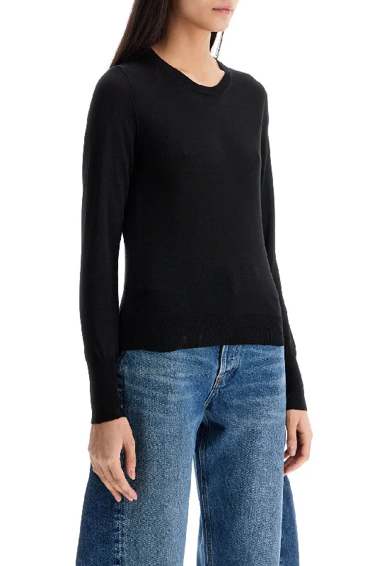 Golden Goose Black Merino Wool Sweater With Golden Applications For Women Fleece Fabric Down Fabric Feather Fabric Golden Goose Black Merino Wool Sweater With Golden Applications For Women Fleece Fabric Down Fabric Feather Fabric