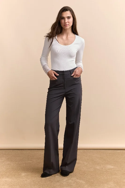 High waist straight pant Comfortable Wide-Leg Pants