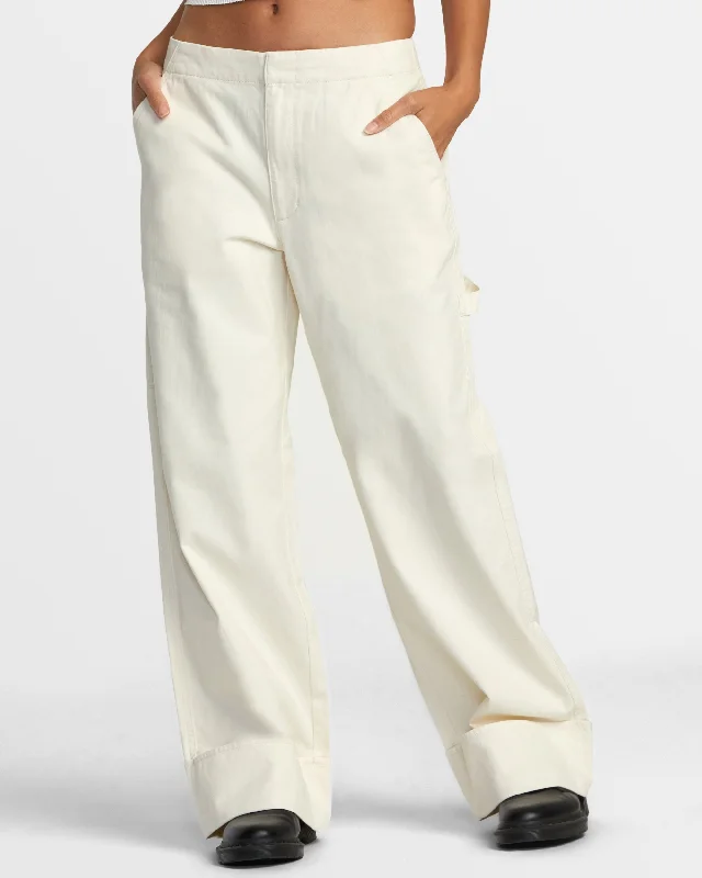 Back Bay Relaxed Fit Pants - Latte Casual Track Pants