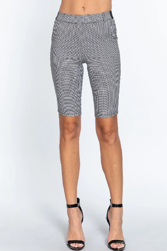 Jacquard Bengaline Bermuda Pants Fashionable Sporty Pants