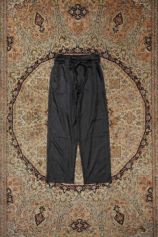 NICHOLAS DALEY KIMONO PANTS (DARK NAVY WAVY) Formal Linen Trousers