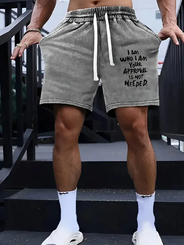 100% Pure Cotton Men's Retro Hip-Hop Streetwear Loose Fit Work Pants - Casual Pants with Printed Patterns, Washed Cotton Fabric, Neutral Universal Sports Shorts for Everyday Wear Elegant Wool Trousers