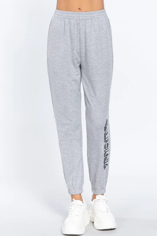 Graphic Long Jogger Pants High-Waist Jogger Pants