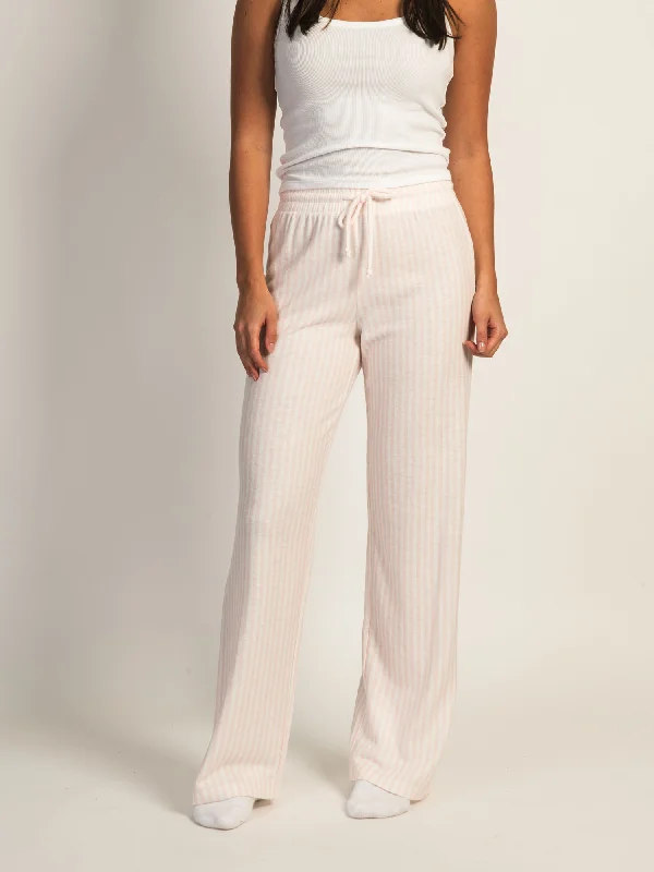 HARLOW HOLIDAY PRINT PANT - BABY PINK Soft Stretch Leggings