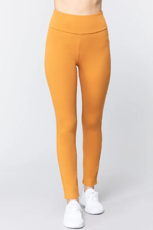 Waist Band Long Ponte Pants Classic Flared Pants