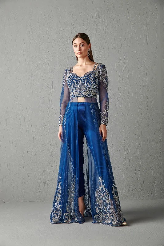 ADAH GOWN WITH EMBO. PANT Cozy Full-Length Pants