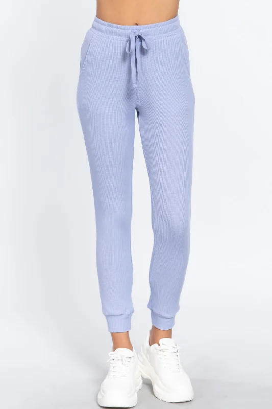 Waist Band Side Pocket Thermal Pants Classic Pleated Pants