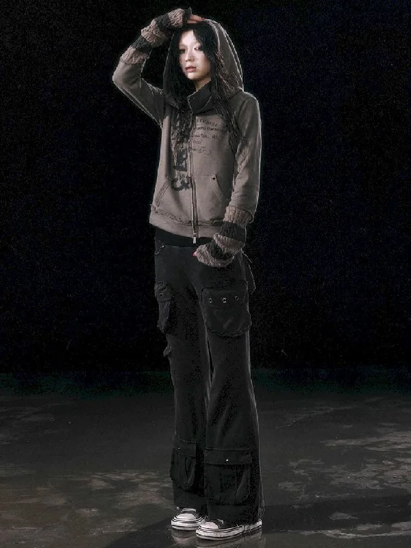 Large Pocket Knitted Wide Leg Pants【s0000010752】 Chic Capri Pants