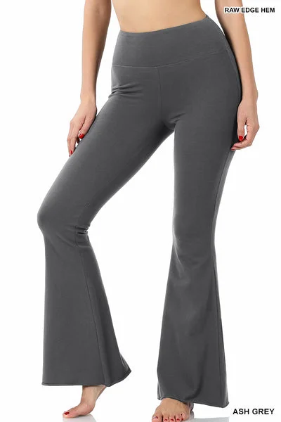 Ash Grey Flare Yoga Pants Casual Lounge Pants