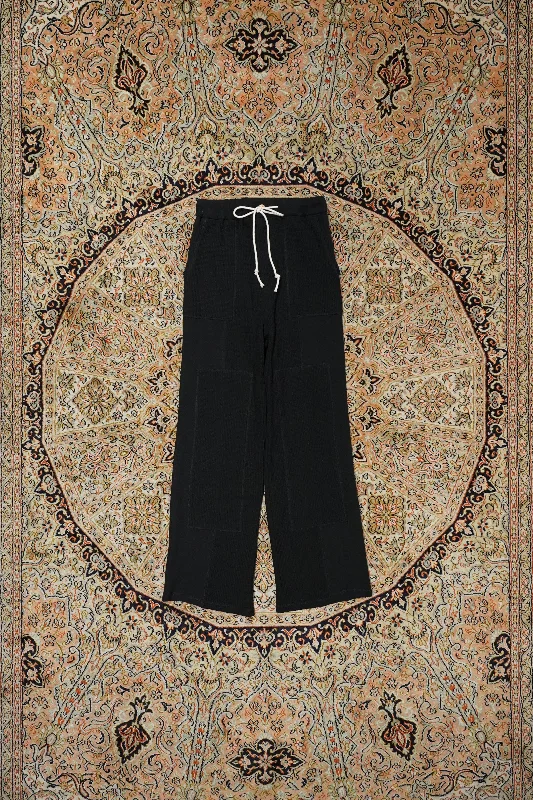 WAFFLE EASY PANTS (BLACK) Soft Stretch Pants