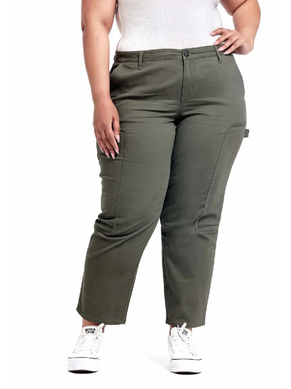A3 Denim Women's Plus Size Carpenter Pants Comfortable Jogger Trousers