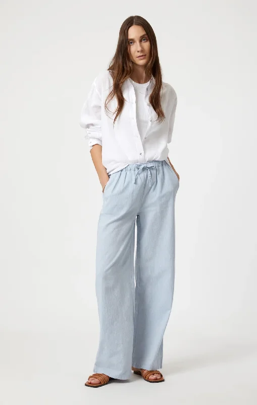 Woven Pant - Kentucky Blue Trendy Palazzo Pants