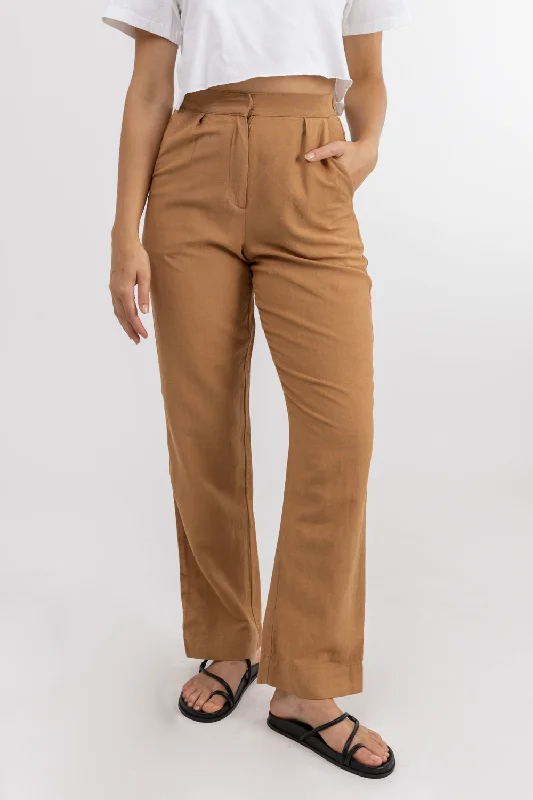 Retreat Pant - Biscuit Relaxed Linen Pants