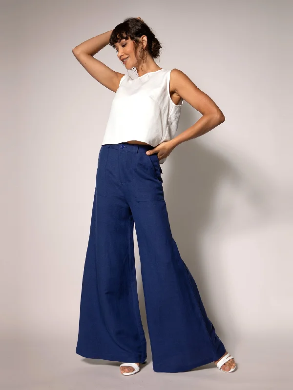 Sunshine Linen Maybelle Pant Chic Checkered Pants