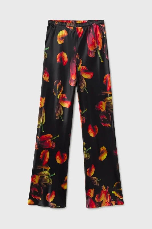 BIAS CUT PANTS-TULIPA BLACK Chic Black Leggings