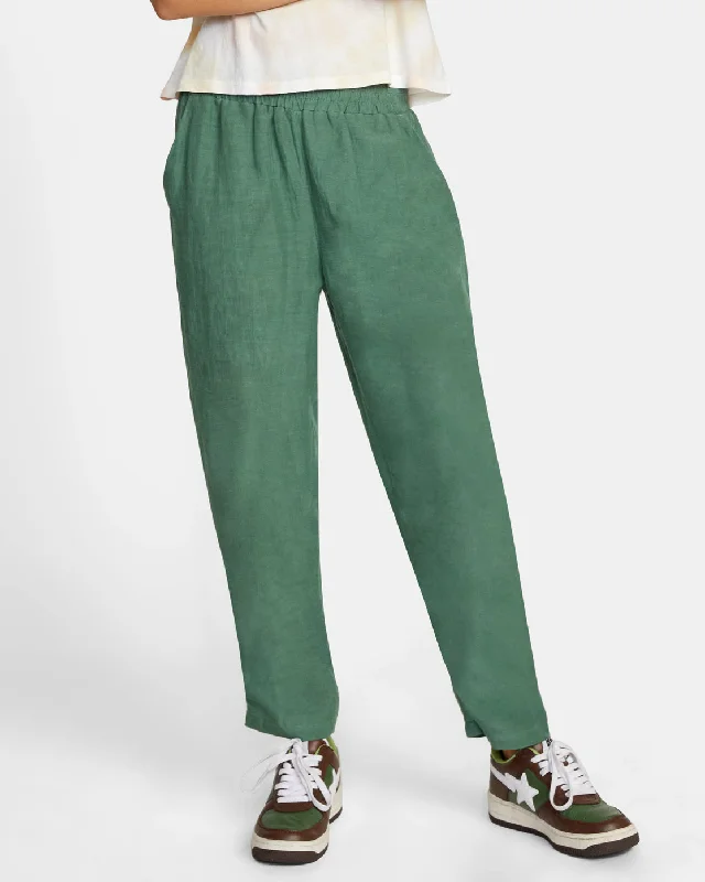 New Yume Beach Pants - Dusky Green Soft Cotton Pants