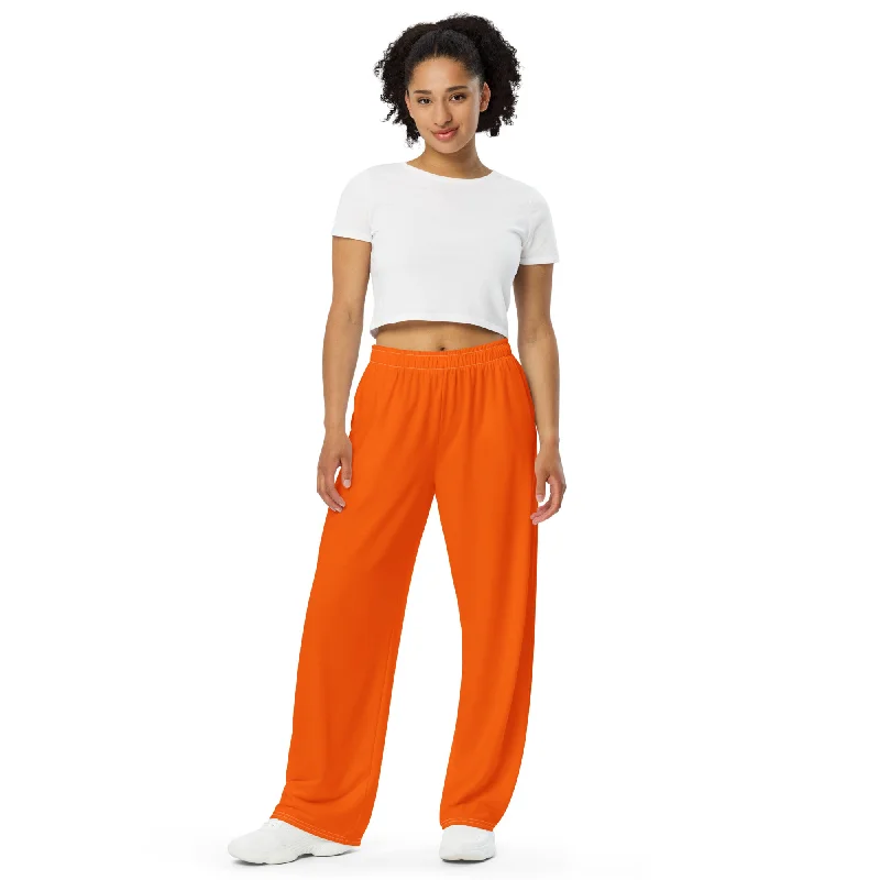Life League Gear - High Viz Orange - Unisex - Wide-Leg Pants Soft Wool Pants