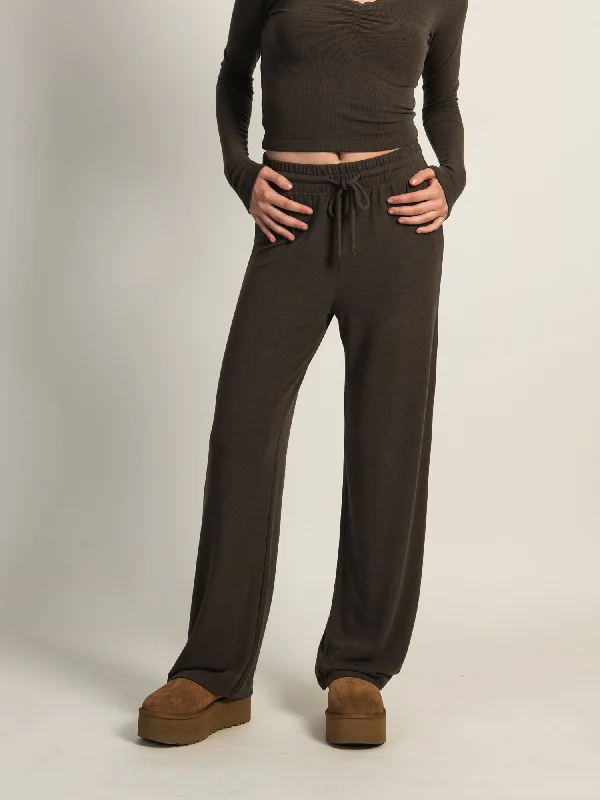 HARLOW MOLLY LOUNGE PANT - CHARCOAL Lightweight Jogger Pants