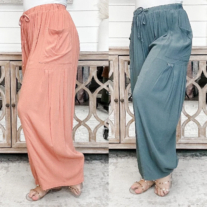 Talk For Hours Wishlist High Rise Palazzo Pants - 2 colors! Cozy Maternity Pants