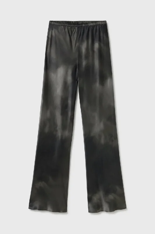 BIAS CUT PANTS-SMOKE Modern Stretch Trousers