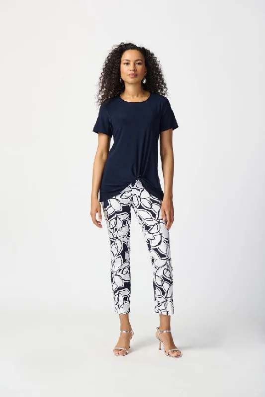 Leaf Print Millennium Pull-On Pant Cozy Maternity Pants