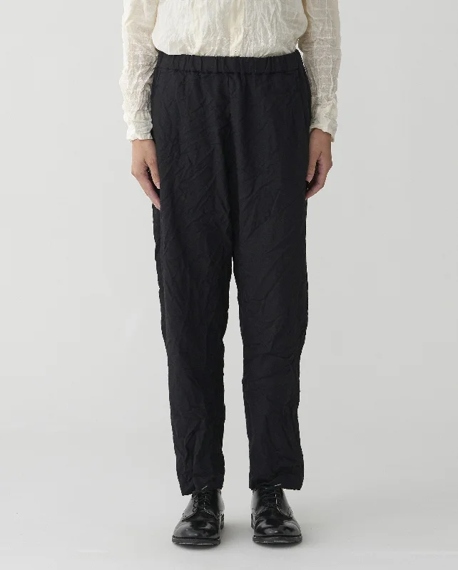 CRINKLE PANTS / BLACK Classic Cropped Pants