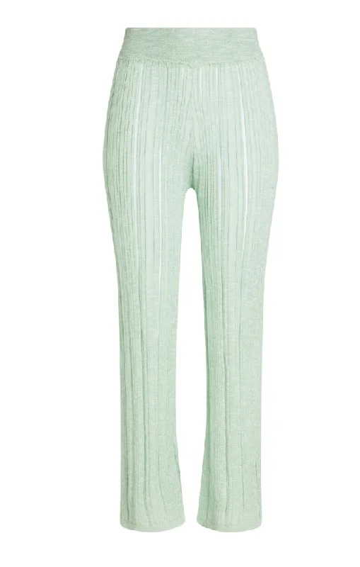 Laurel Knit Pant - Aloe Classic Straight-Leg Pants