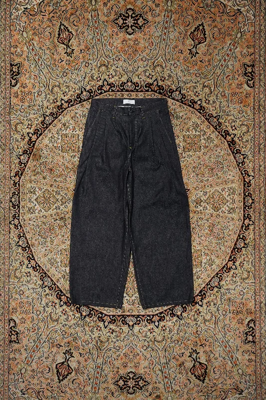 STITCH DENIM PANTS (YELLOW STITCH) Soft Stretch Leggings