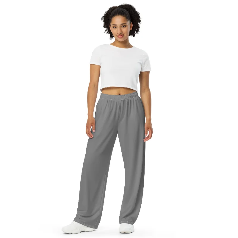 Life League Gear - Shark Grey - Unisex - Wide-Leg Pants Relaxed Fit Trousers