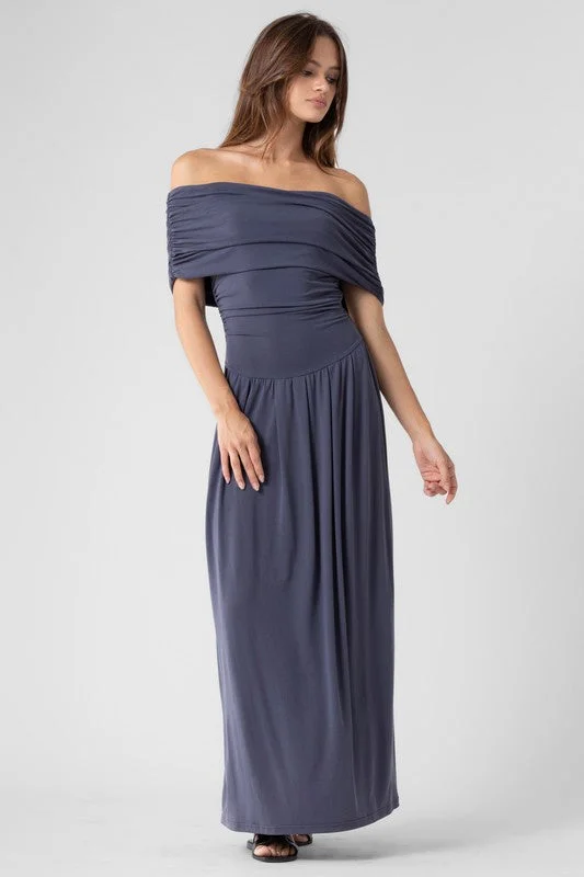 DeeAnn Maxi Dress Comfortable Plunging Neckline Maxi Dress