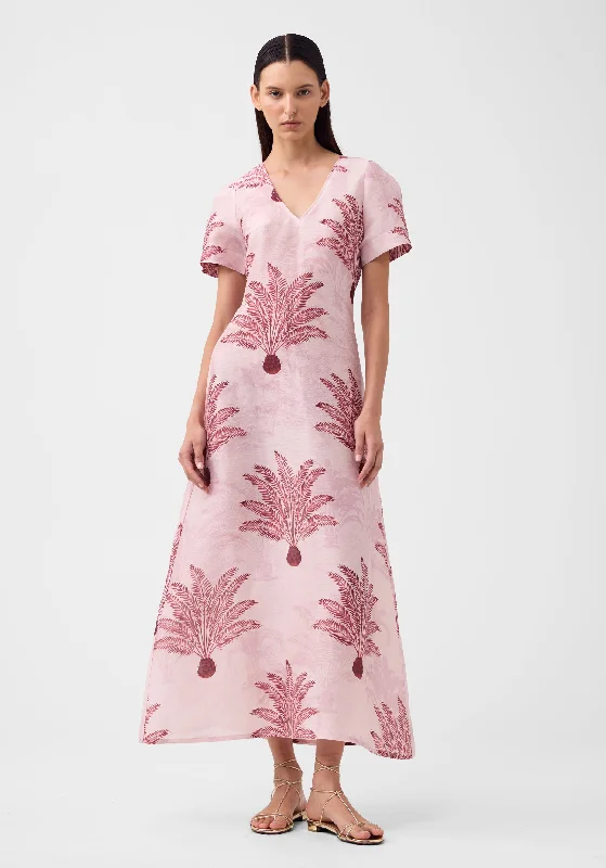 Alessandra Maxi Dress_Blush Comfortable Maxi Dress with Sleeves