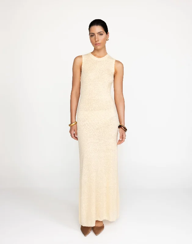 Ariana Maxi Dress (Lemon) Stylish Empire Waist Maxi Dress