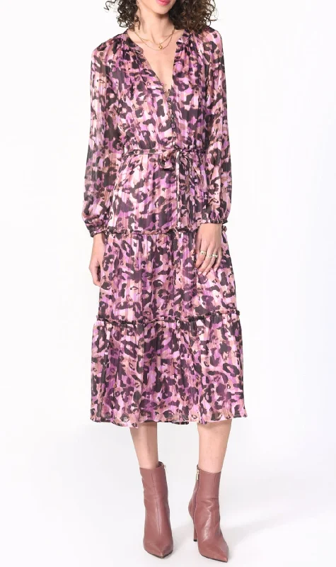 Ashley Belted Tiered Purple Maxi Dress ***Final Sale*** Elegant Maxi Dress with Belt Ashley Belted Tiered Purple Maxi Dress ***Final Sale*** Elegant Maxi Dress with Belt
