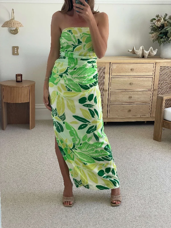 BAY MAXI DRESS - GREEN Comfortable T-Shirt Maxi Dress