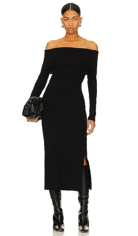 Callahan Marie Maxi Dress in Black Stylish Empire Waist Maxi Dress